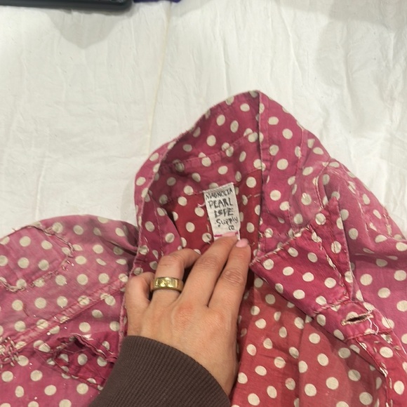 Magnolia Pearl Red Polka Dot Button-Up Shirt - Picture 3 of 3